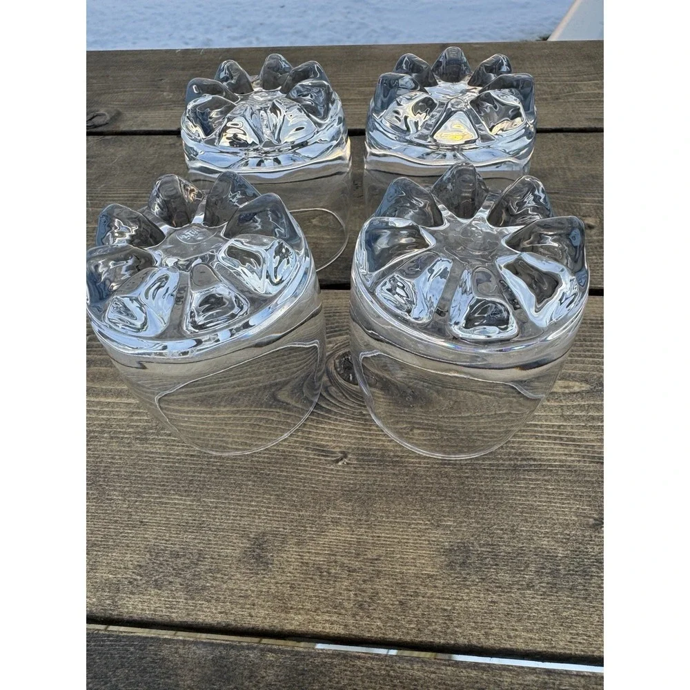 Set 4 Bormioli Rocco Galassia Rocks Low Ball Barware Juice Glasses Italy 3 1/8